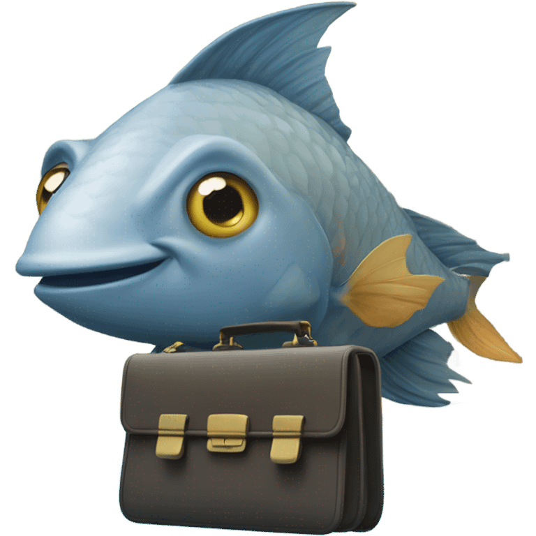 a fish that goes to work emoji