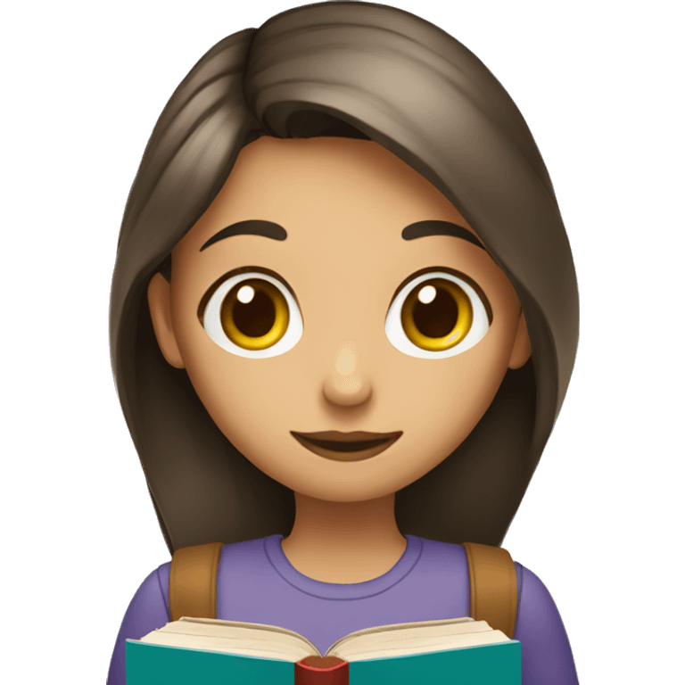 A girl with a book in hand emoji