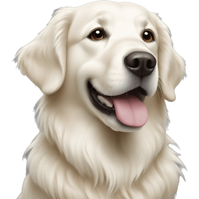 White Golden retriever  emoji