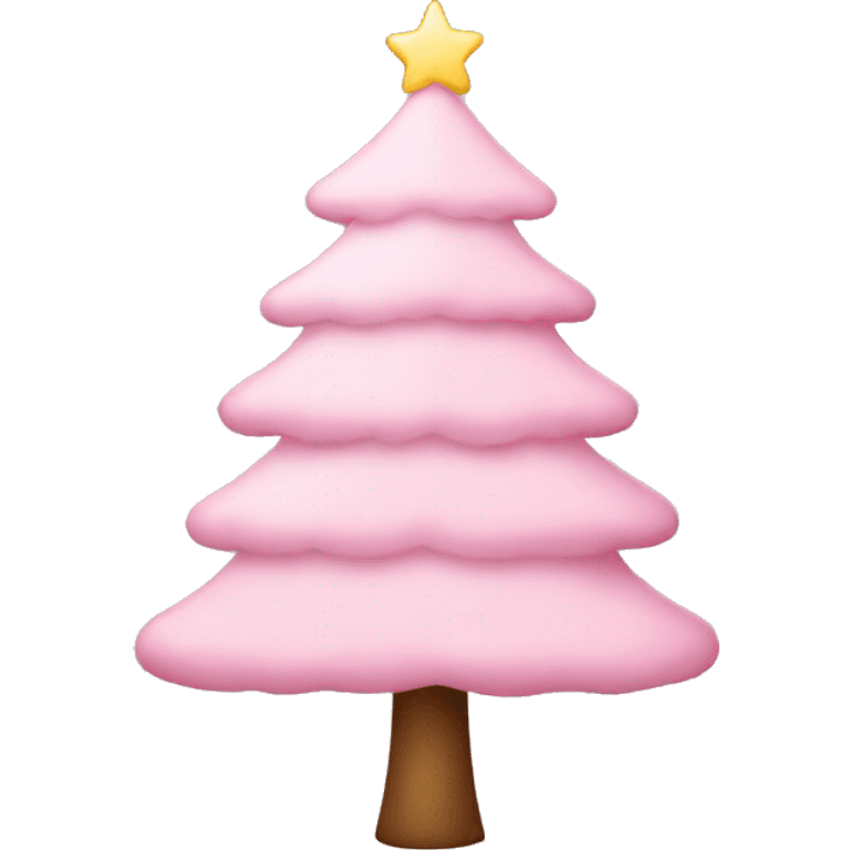 Light pink Christmas tree emoji