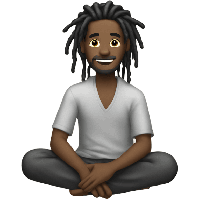 Guy with dreads making soap emoji