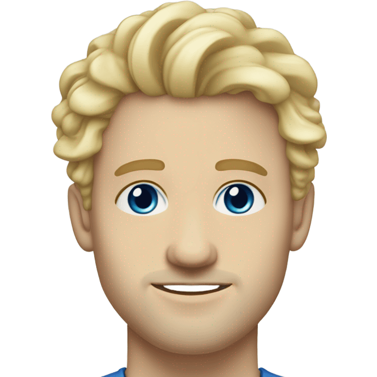 3/4 profile light curl blonde 30yo man blue eyed pale skin emoji