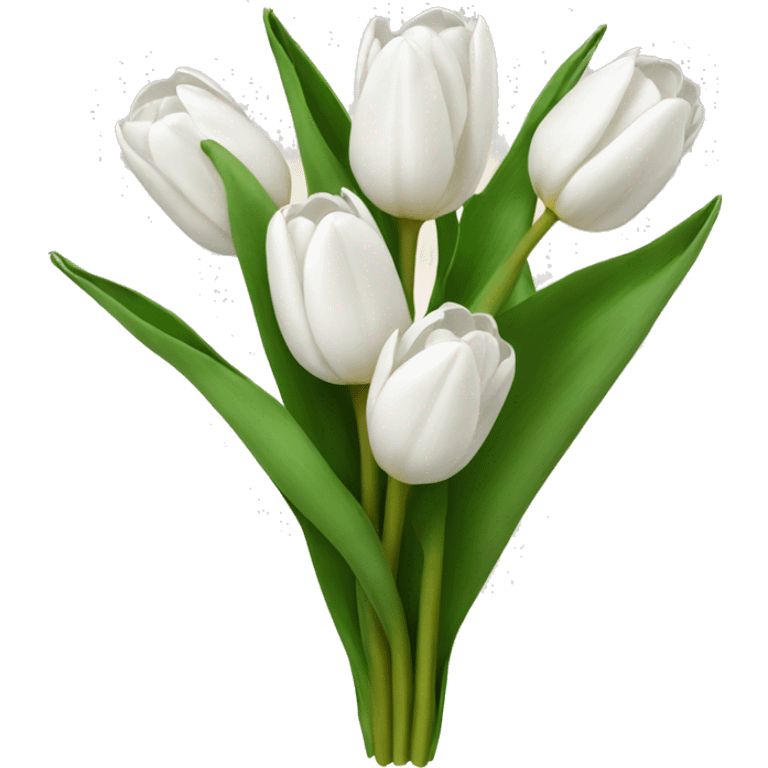 white tulip bouquet  emoji