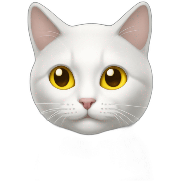 un gato blanco con amarillo trepando una ventana emoji