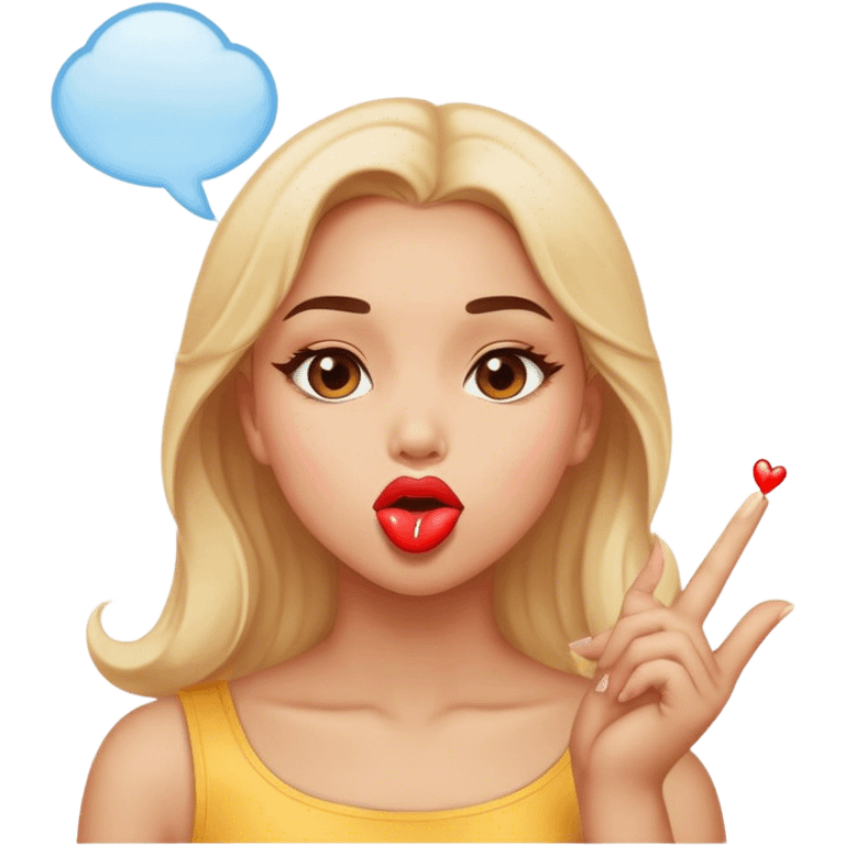 Girl blowing a kiss emoji