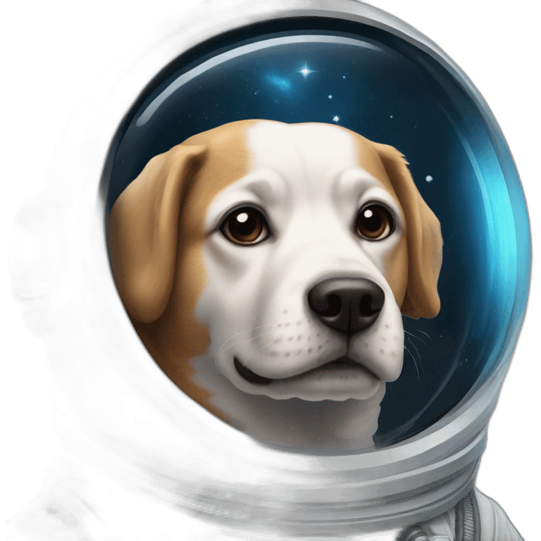 Chien astronaute emoji