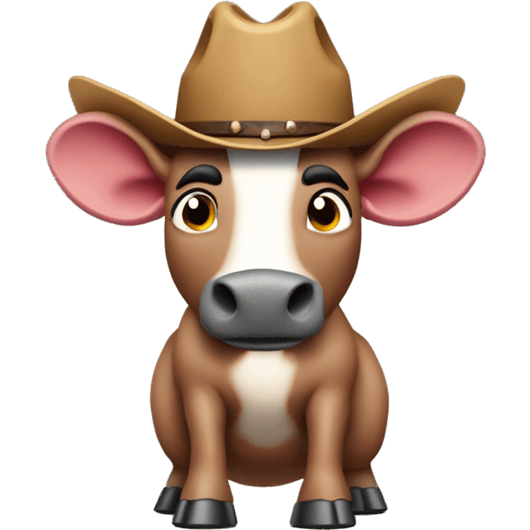 Kaboom warthog with cowboy hat  emoji