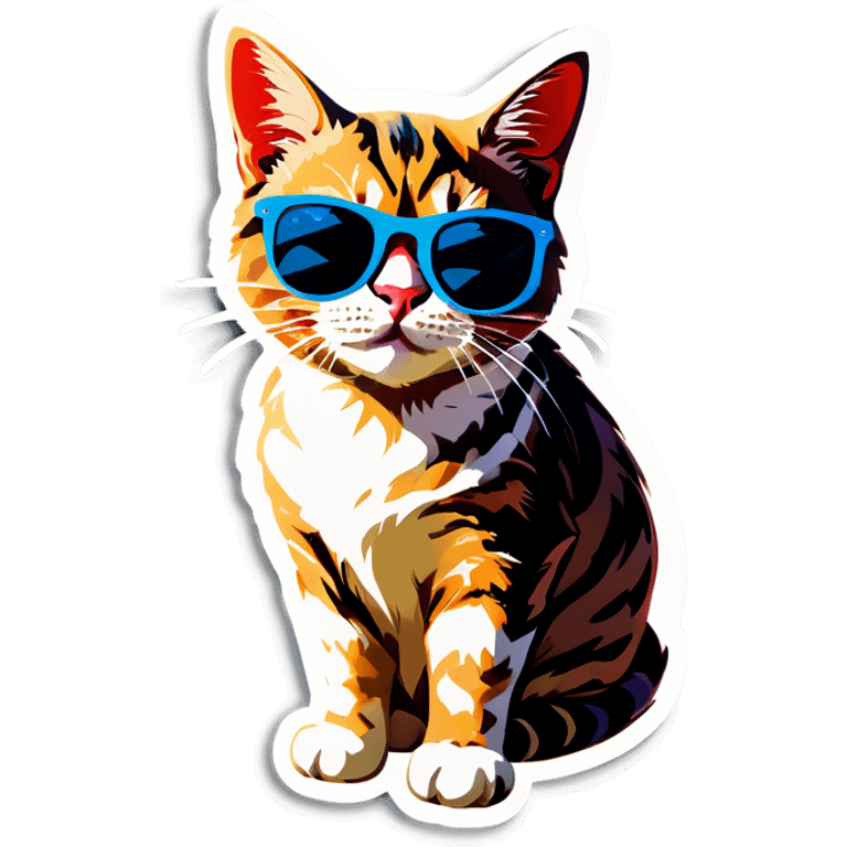 Cat with sunglasses emoji