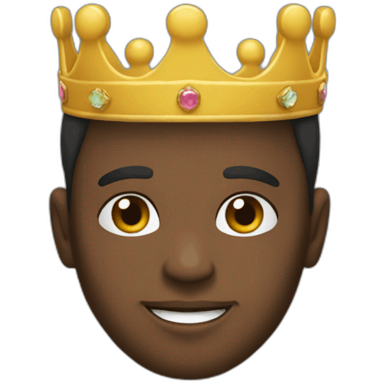 Garçon avec une couronne emoji