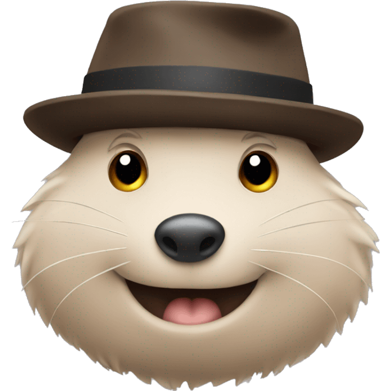 Mole with hat emoji