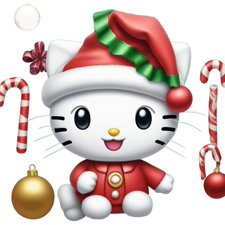 Hello kitty chirstmas emoji