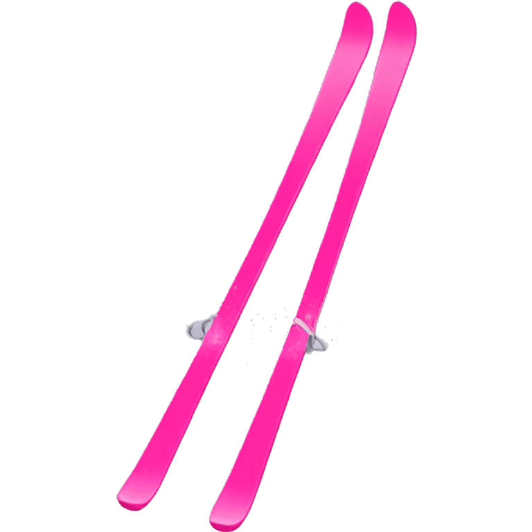 Bright pink skis  emoji