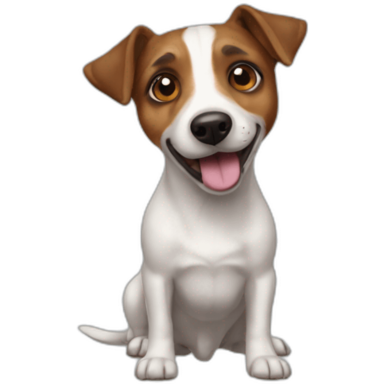 stupid brown jack russell terrier emoji