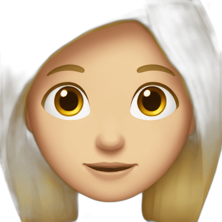 Blond hair girl with brown hair man emoji