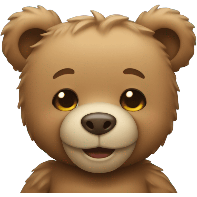 Teddy bear wink emoji