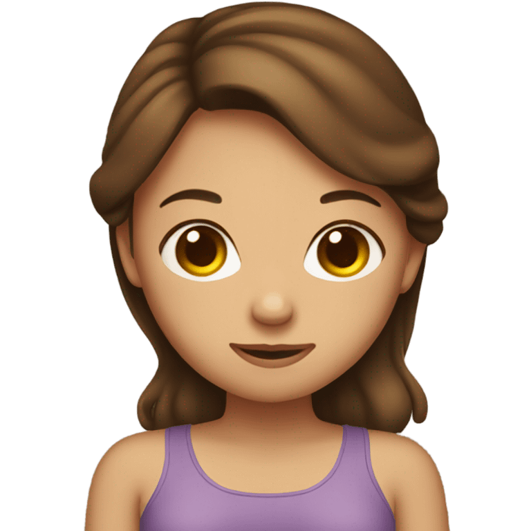 Brown hair girl pregnant  emoji