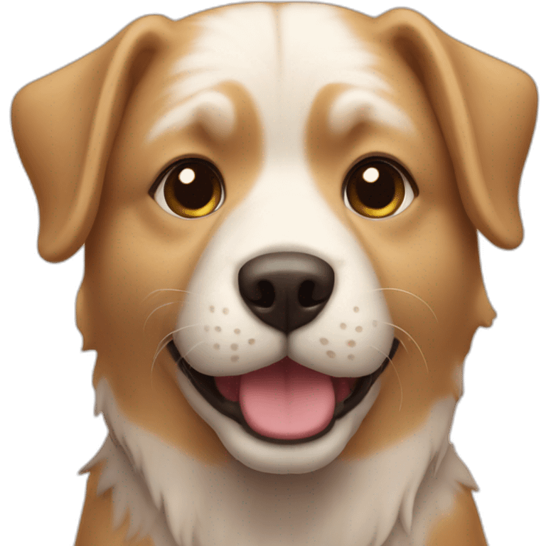 Chien sur un chat emoji