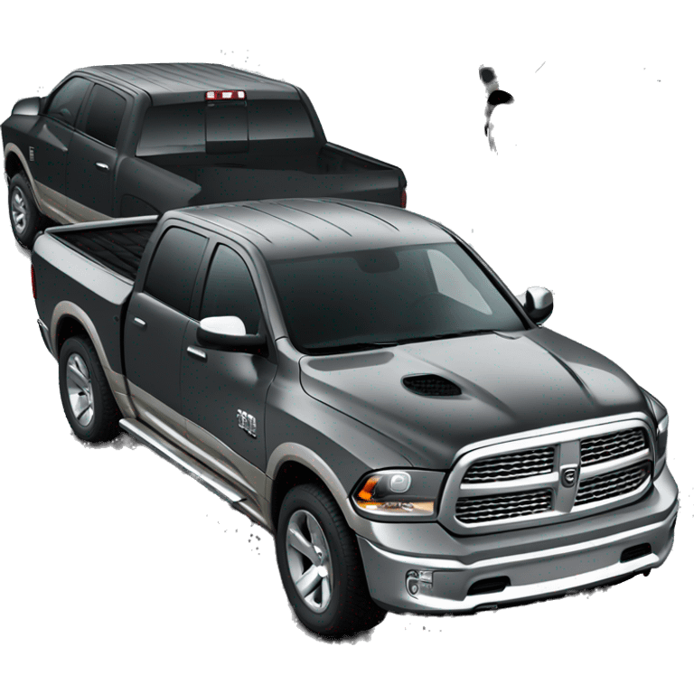 Grey dodge ram 1500 car black  emoji