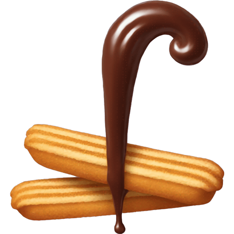 Dipped chocolate churro tip emoji