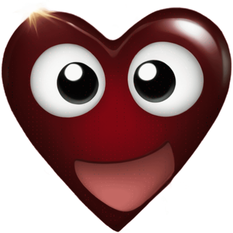 dark red heart with sparkle emoji