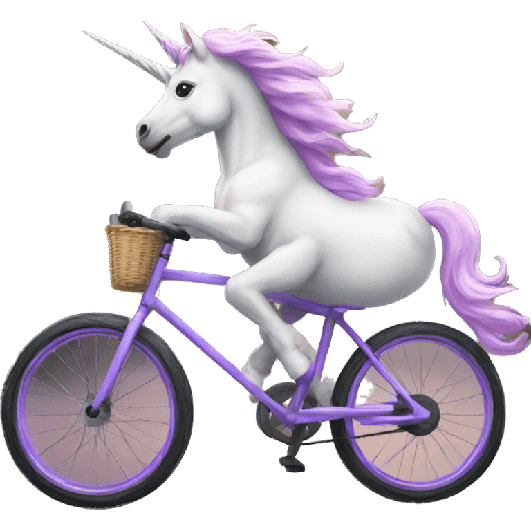 Unicorn on bike emoji