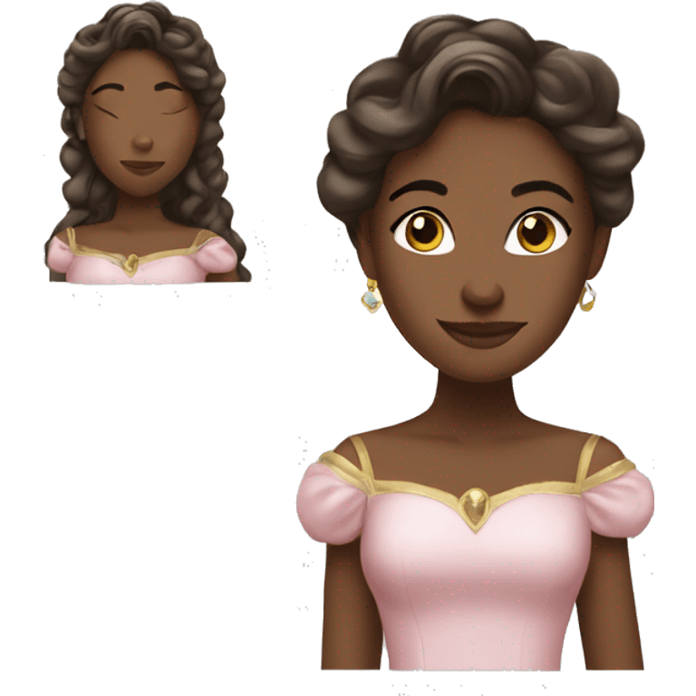 Princesse with brown haïr  emoji