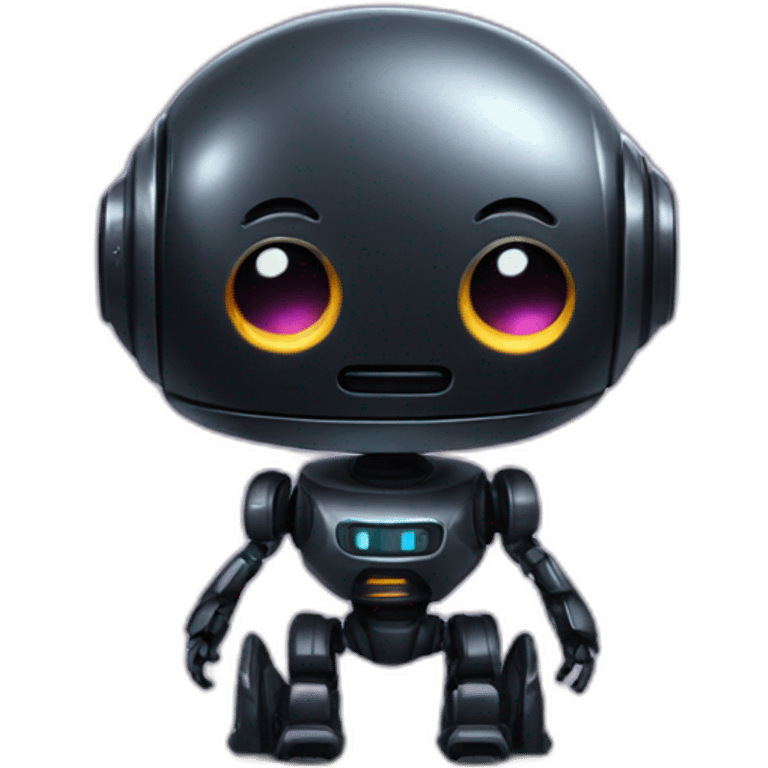 cute space black robot emoji