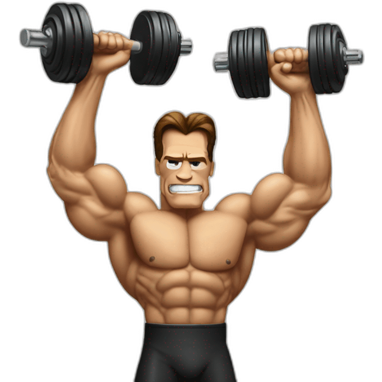 Arnold schwarzenegger with dumbell emoji