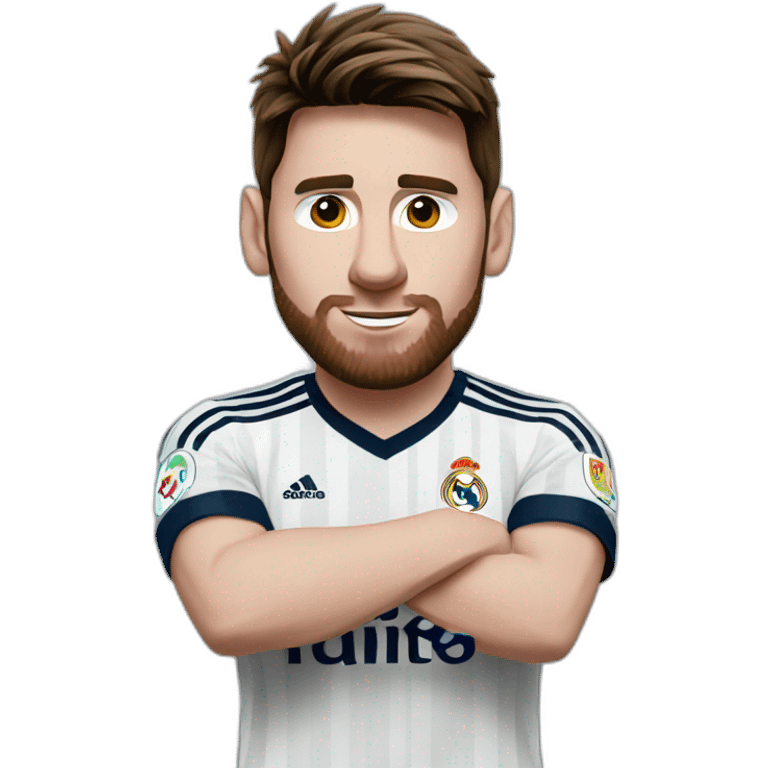 Messi in real madrid shirt emoji