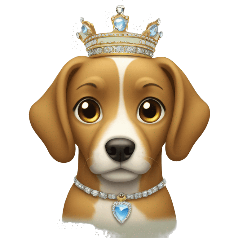 Dog with a tiara emoji