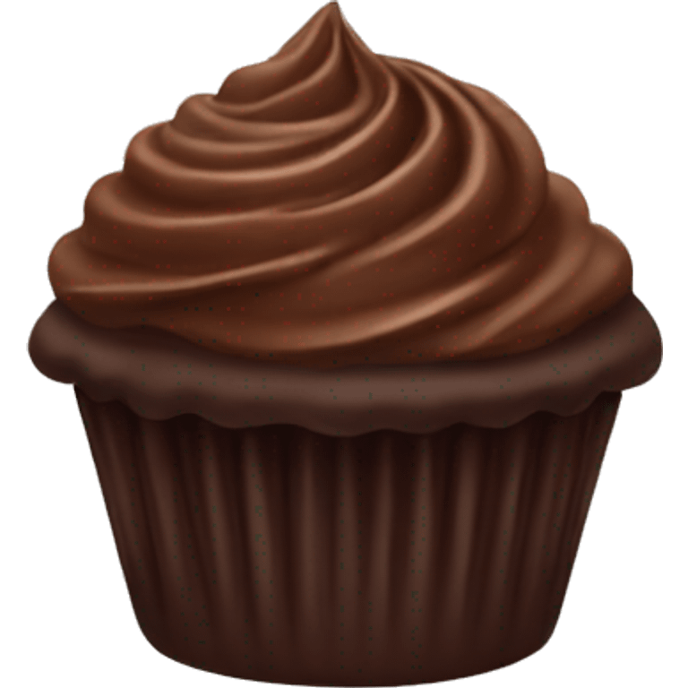 Chocolate cupcake emoji