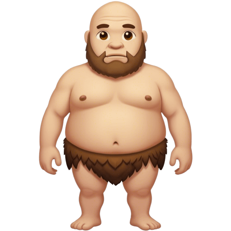 Bald fat caveman body emoji