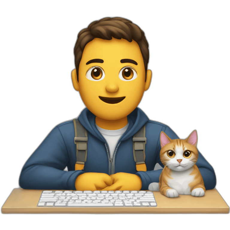 developer-with-a-mac-and-a-cat emoji