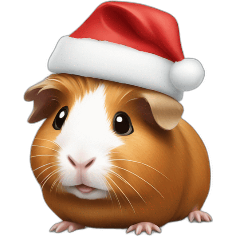 guinea pig in santa hat emoji