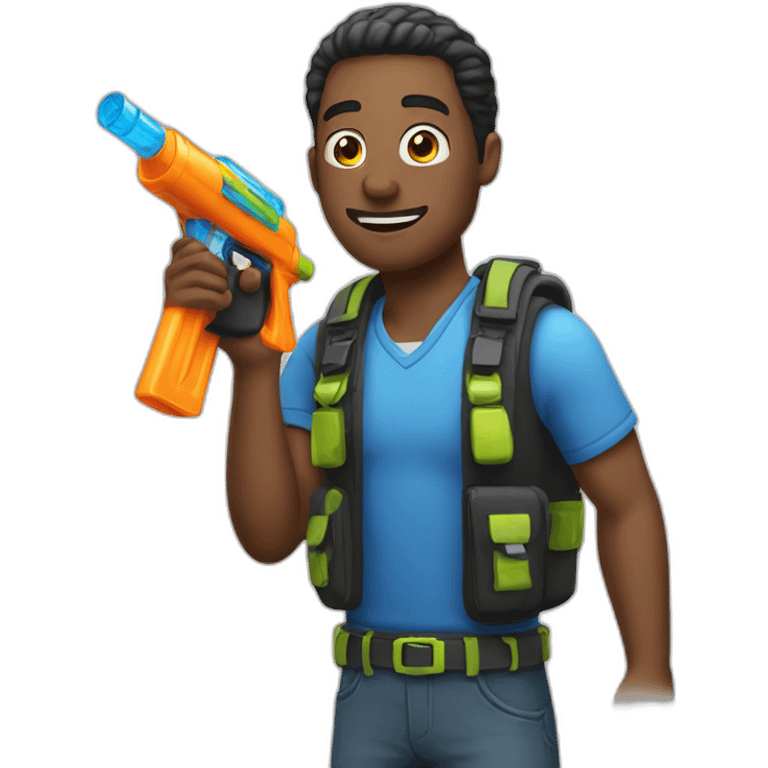 man holding water gun emoji