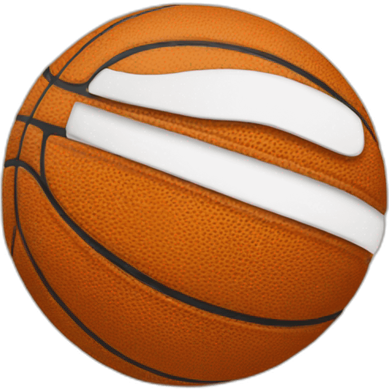 a Basketball with a smile emoji