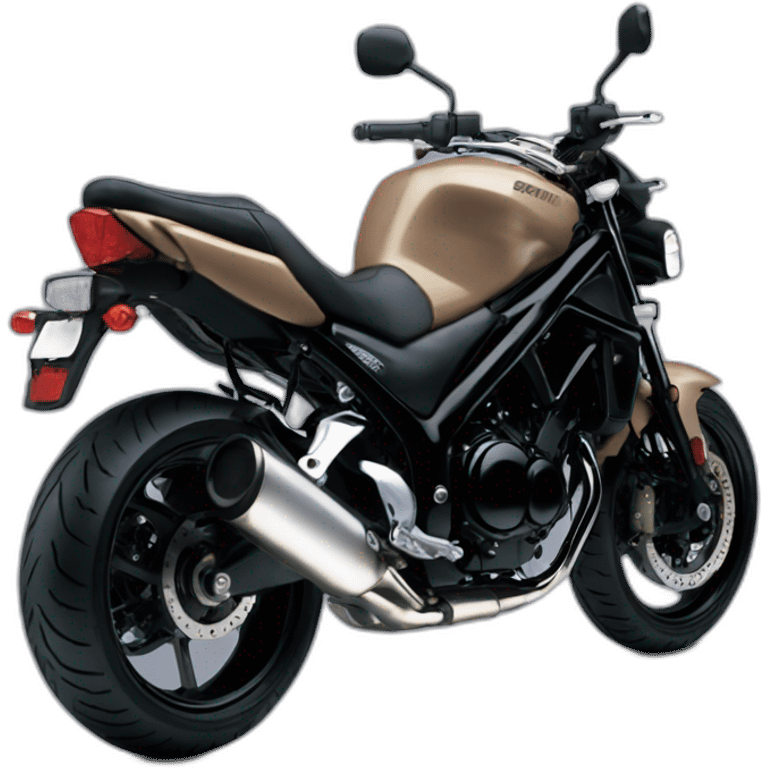 a black suzuki bandit 1200 Naked 2007 with brown seats emoji