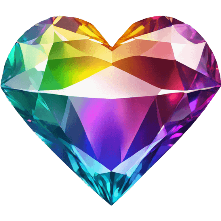 Heart shaped 56-carat rainbow diamond emoji