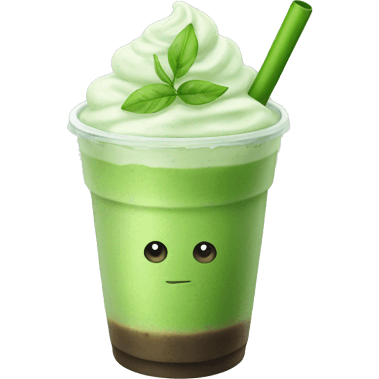 Iced matcha latte emoji