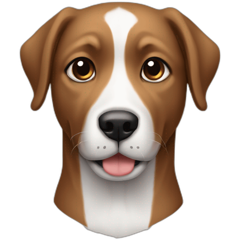 Perro negro, cejas marrones y una pata blanca emoji