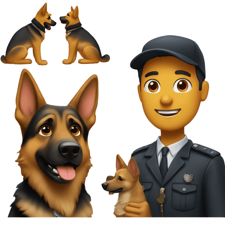 Me with my dog german shepherd  emoji