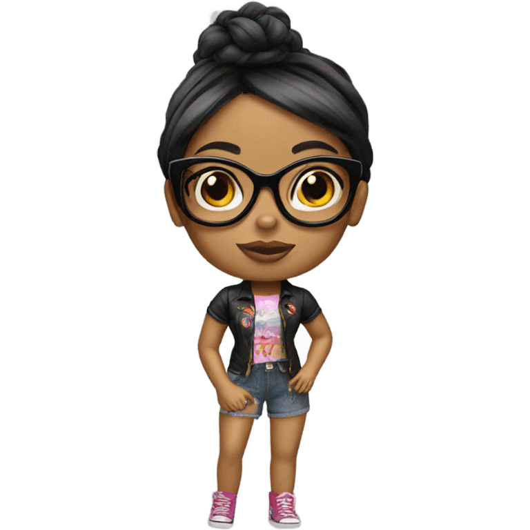  bratz doll with glasses emoji