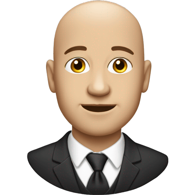 bald man in formal suit emoji