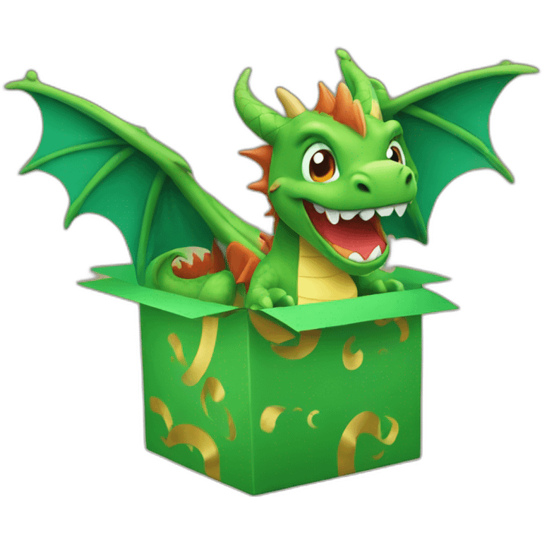 dragon from gift box emoji