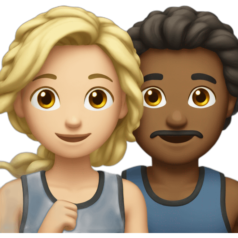 couple training together emoji