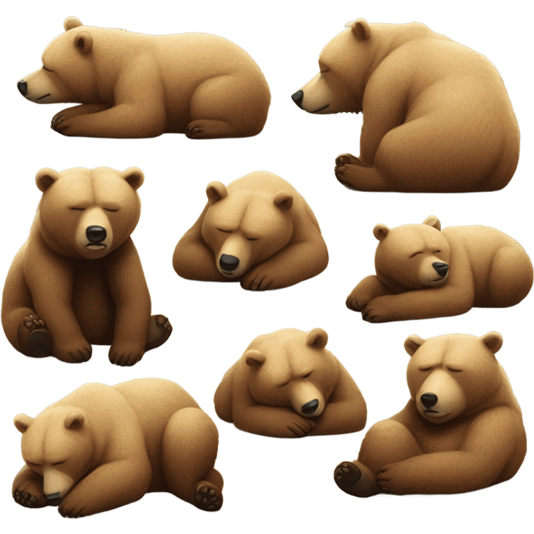 Sleeping bears emoji