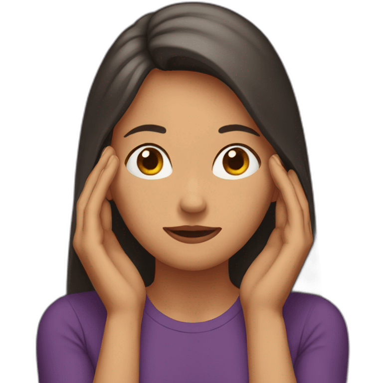 woman with her hands on her ears emoji