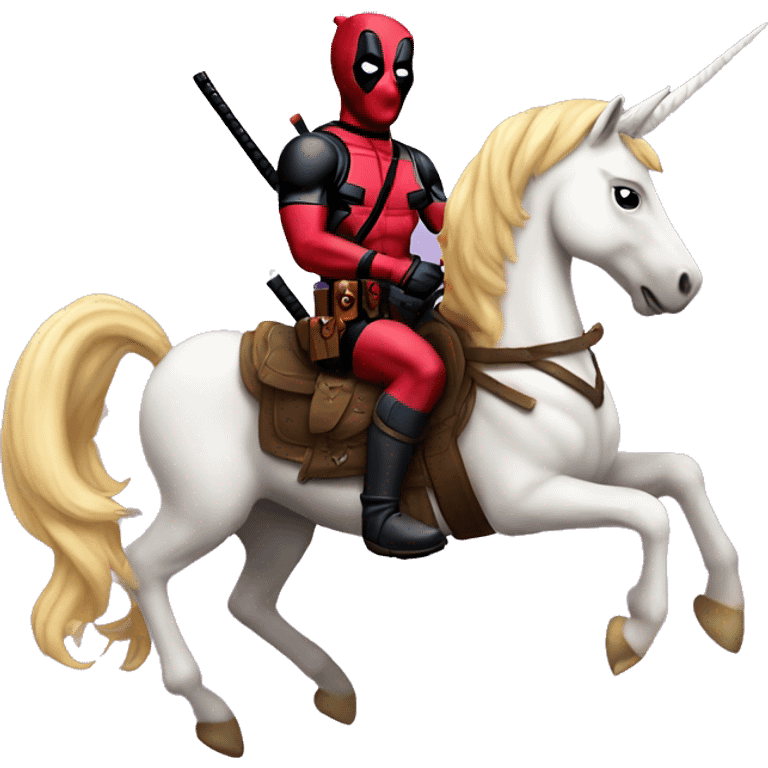 deadpool on a unicorn  emoji