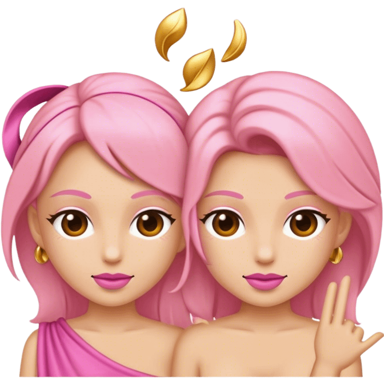 Duo pink gold emoji