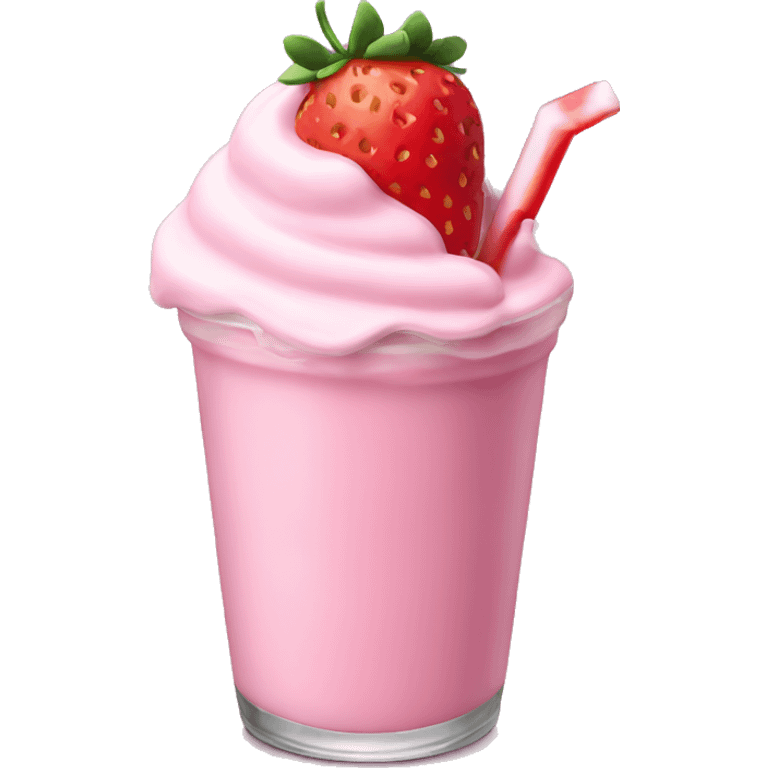 strawberry milkshake emoji